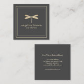 Faux Glitter Dragonfly Visitekaartje (Voorkant / Achterkant)