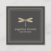 Faux Glitter Dragonfly Visitekaartje (Voorkant)