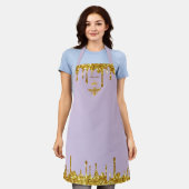faux glitter druist koningin bij lavender schort (Gedragen)