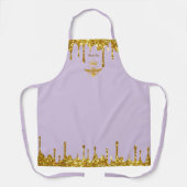 faux glitter druist koningin bij lavender schort (Voorkant)
