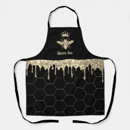 faux glitter druist koningin bijen schort