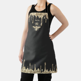 faux glitter druist koningin bijen schort