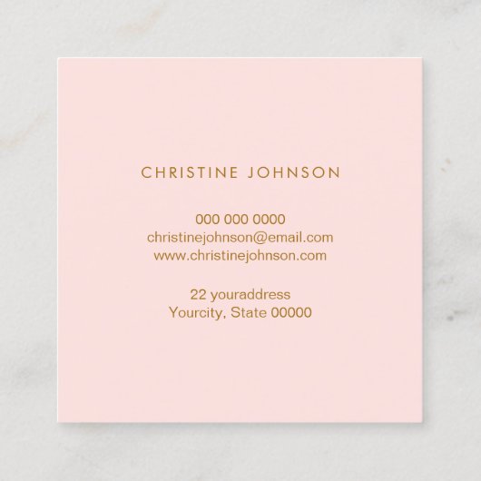 Faux glitter druppelt Queen Bee Square visitekaart Vierkante Visitekaartje (Achterkant)