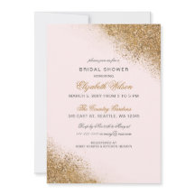 FAUX Glitter Dust Blush & Gold Vrijgezellenfeest