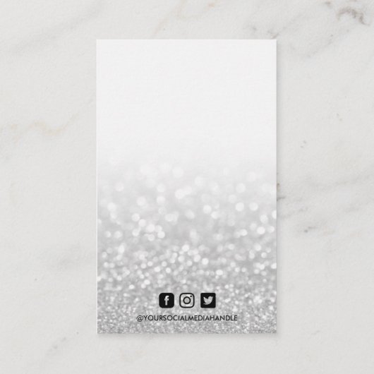 Faux Glitter Earring Display Visitekaartje (Achterkant)