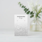Faux Glitter Earring Display Visitekaartje (Staand voorkant)