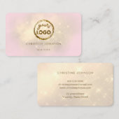 Faux glitter effect logo visitekaartje (Voorkant / Achterkant)