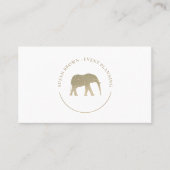 Faux Glitter Elephant Logo Visitekaartje (Voorkant)