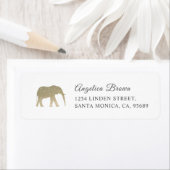 Faux Glitter Elephant Return Address Label (Insitu)
