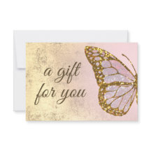 faux glitter en folie butterfly gift