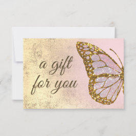 faux glitter en folie butterfly gift