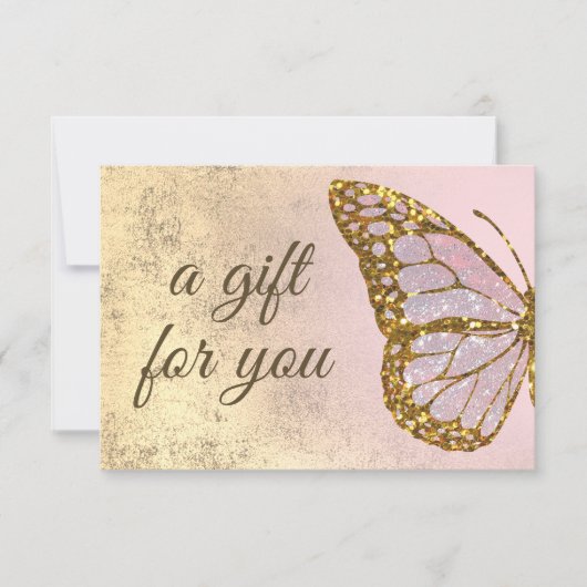 faux glitter en folie butterfly gift (Voorkant)