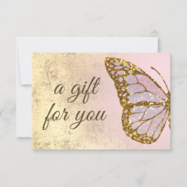 faux glitter en folie butterfly gift