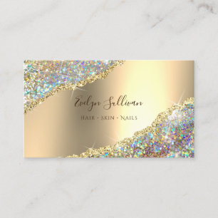 Faux Glitter en Gold Foil Visitekaartje