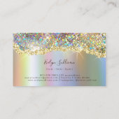 Faux Glitter en Holographic Folie Visitekaartje (Achterkant)