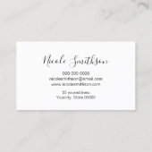 FAUX glitter en waterverf penseelstreek logo Visitekaartje (Achterkant)