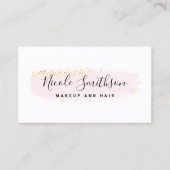 FAUX glitter en waterverf penseelstreek logo Visitekaartje (Voorkant)