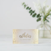 FAUX glitter esthetics script design Visitekaartje (Staand voorkant)