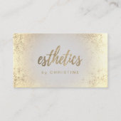 FAUX glitter esthetics script design Visitekaartje (Voorkant)