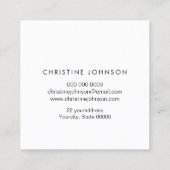 faux glitter faux iriscent vierkante visitekaartje (Achterkant)