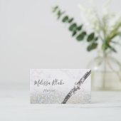 faux glitter fluitist visitekaartje (Staand voorkant)