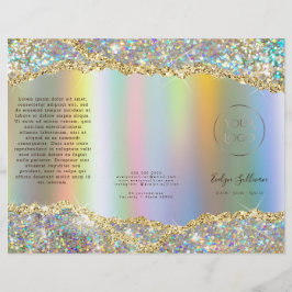 Faux glitter folie sequin brochure
