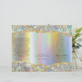 Faux glitter folie sequin brochure (Staand voorkant)