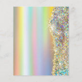 Faux glitter folie sequin flyer (Achterkant)