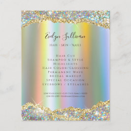 Faux glitter folie sequin flyer