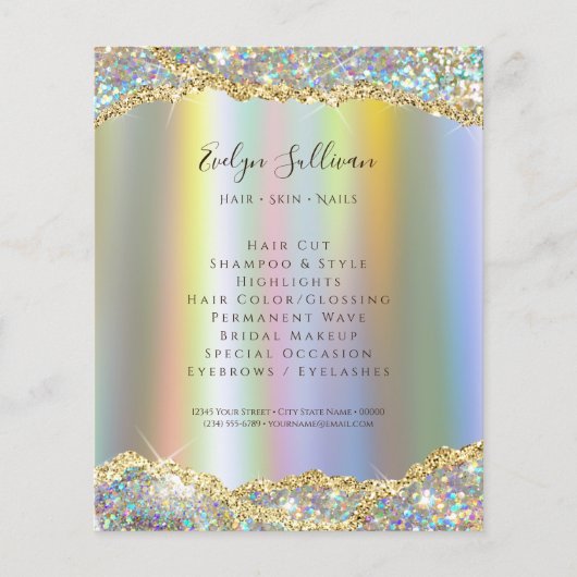Faux glitter folie sequin flyer (Voorkant)