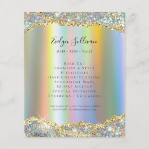 Faux glitter folie sequin flyer