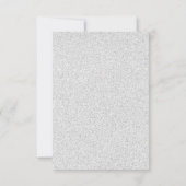 Faux Glitter Formal Flourish - 3x5 bruiloft uitnod Kaart (Achterkant)