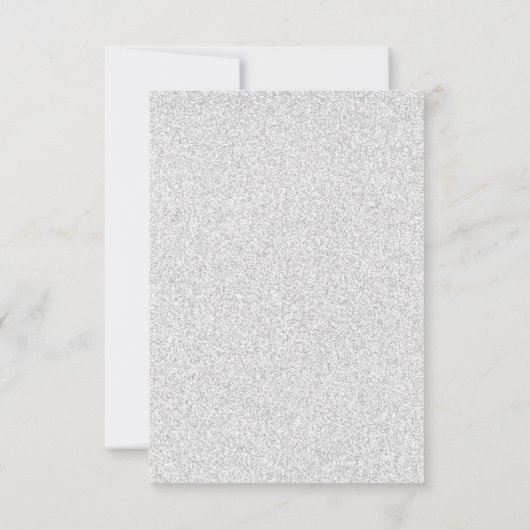 Faux Glitter Formal Flourish - 3x5 bruiloft uitnod Kaart (Achterkant)