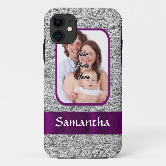 Faux glitter foto achtergrond Case-Mate iPhone case (Achterkant)