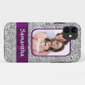 Faux glitter foto achtergrond Case-Mate iPhone case (Achterkant (horizontaal))