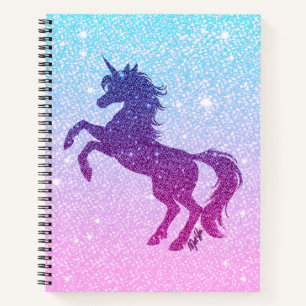 Faux Glitter Galaxy Unicorn Art Sketchbook Notitieboek