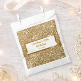 Faux Glitter Geel Glitter Textuur & Aangepaste Tek Bedankzakje