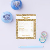 Faux Glitter Geel Glitter Textuur & Aangepaste Tek Flyer (Enkel)