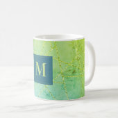 Faux Glitter Geometrisch Monogram Koffiemok (Voorkant rechts)