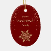 Faux Glitter Gold Elk Colorado Keramisch Ornament (Achterkant)