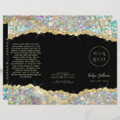 Faux glitter Gold sequin brochure (Voorkant / Achterkant)