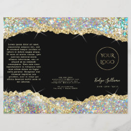 Faux glitter Gold sequin brochure