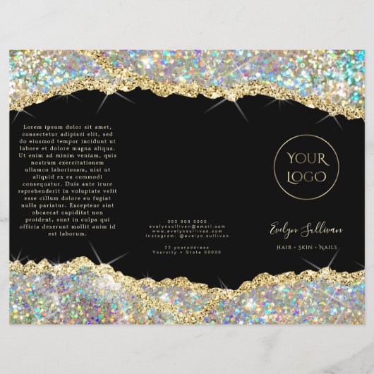 Faux glitter Gold sequin brochure (Voorkant)