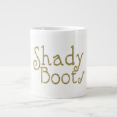 Faux Glitter Gold Shady Boots Grote Koffiekop (Voorkant)