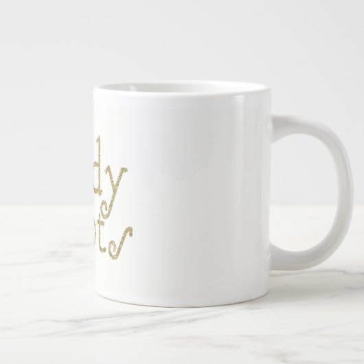 Faux Glitter Gold Shady Boots Grote Koffiekop (Rechts)