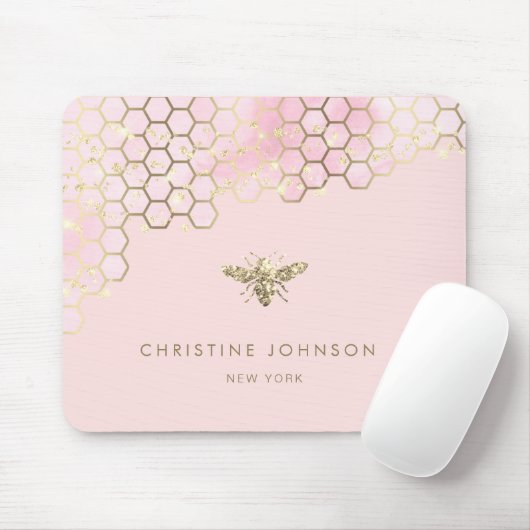 faux glitter gradiënt blush roze muismat (Met muis)