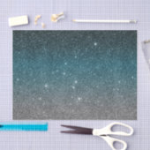  Faux Glitter Gradiënt in Zwart, Blauw, Wit Tissuepapier (Craft)