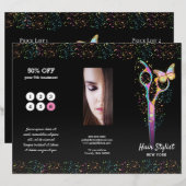 faux glitter hair stylist brochure (Voorkant / Achterkant)