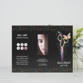 faux glitter hair stylist brochure (Staand voorkant)