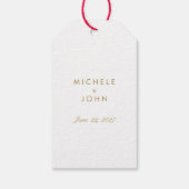 Faux Glitter Handwrite White Hartelijk dank Gift L Cadeaulabel (Achterkant)